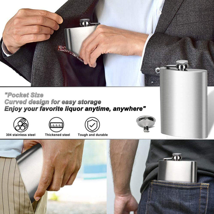 10 Packs 8OZ Stainless Steel Hip Flask