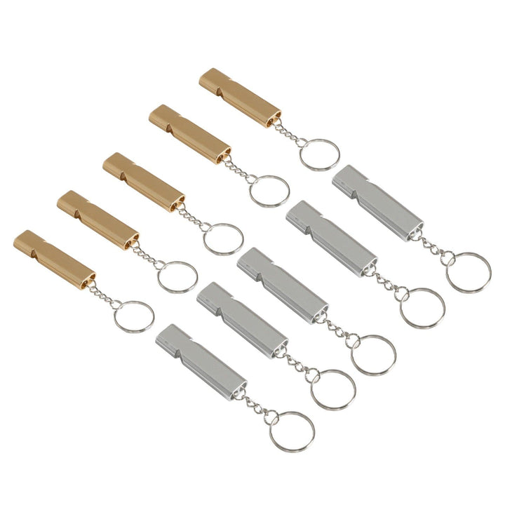 10 Packs Gold and Silver Emergency Whistle