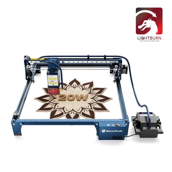 LightBurn License Key + SCULPFUN S30 Pro Max 20W Laser Engraver & Cutter