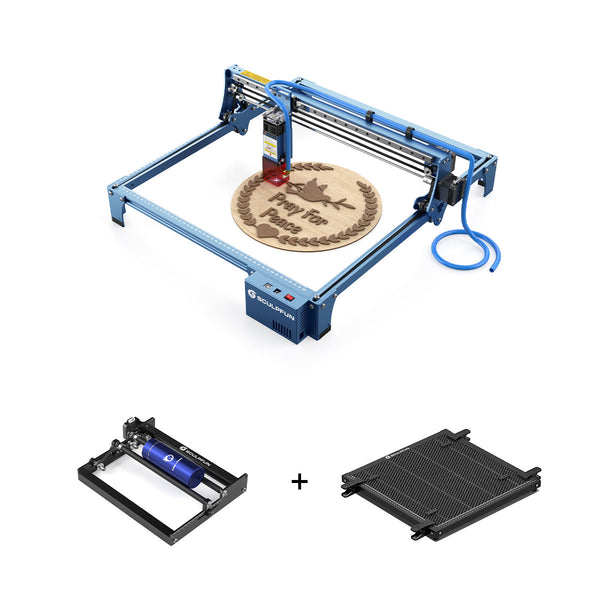 SCULPFUN S10 10W Láser grabador + rodillo rotativo + H3 40*40 cm Honeycomb