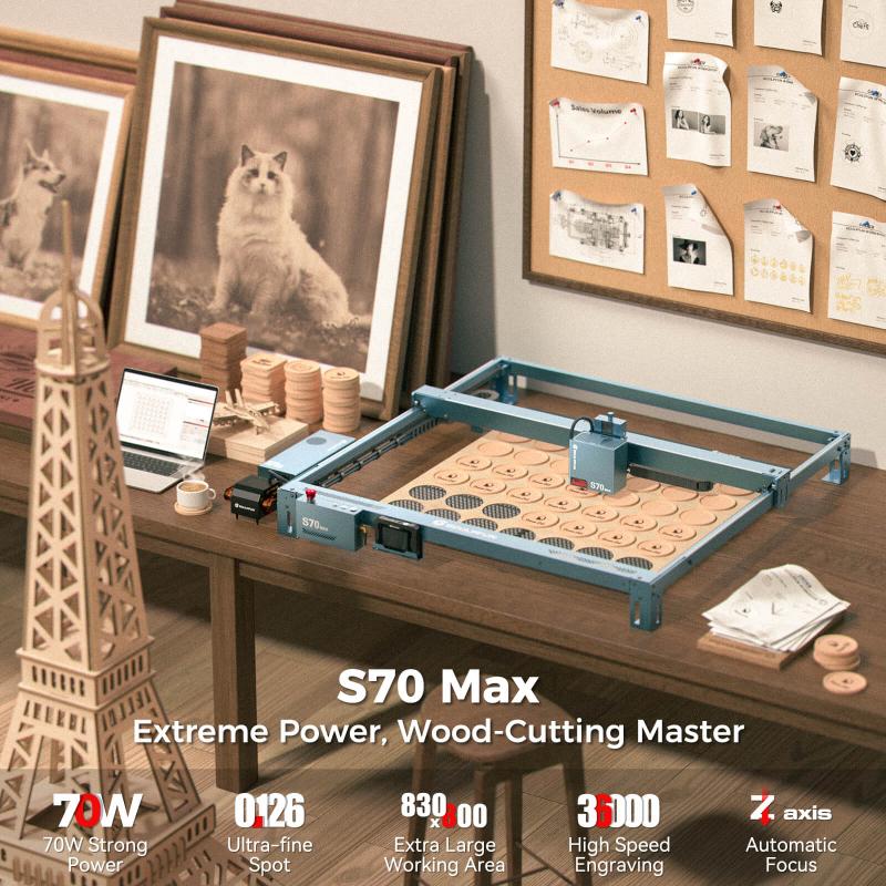 Max Machine SCULPFUN S70 MAX 70W Laser Engraver and Cutting Machine – Sculpfun Europe